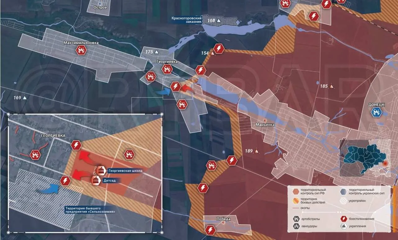 Донецкое направление. Карта боев на 29.03.2024
