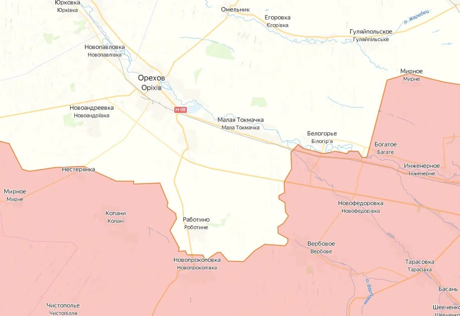 Запорожское направление. Карта боевых действий на 03.12.2023